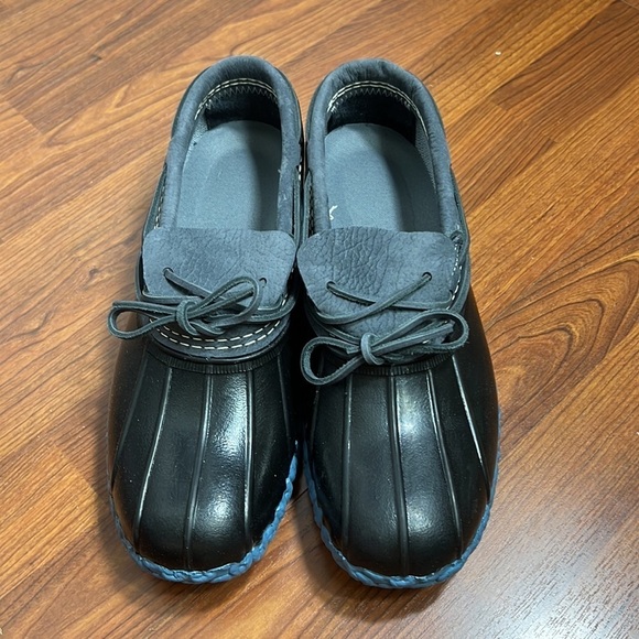 L.L. Beans Men Waterproof Bean Boot Rubber Moc Graphite/Black NWOT Sz 10 M - Picture 2 of 9